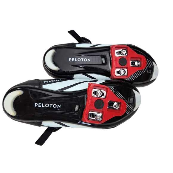 Peloton Women's Black and Red Spin Cycling Shoes With Cleats Size 7 Size 38 - Picture 9 of 11